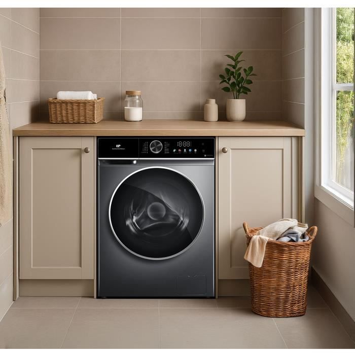 Lave-linge hublot - CONTINENTAL EDISON - CELL1012DDS1 - 10kg - MOTEUR INDUCTION DIRECTE SANS COURROIE -60 cm - 1200 trs/min - Silver – Image 6