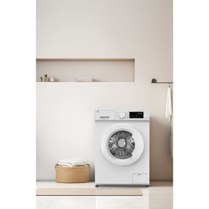 Lave-linge hublot - CONTINENTAL EDISON - CELL712IW3 - 7 kg - Induction - 60 cm - 1200 trs/min - Blanc – Image 6