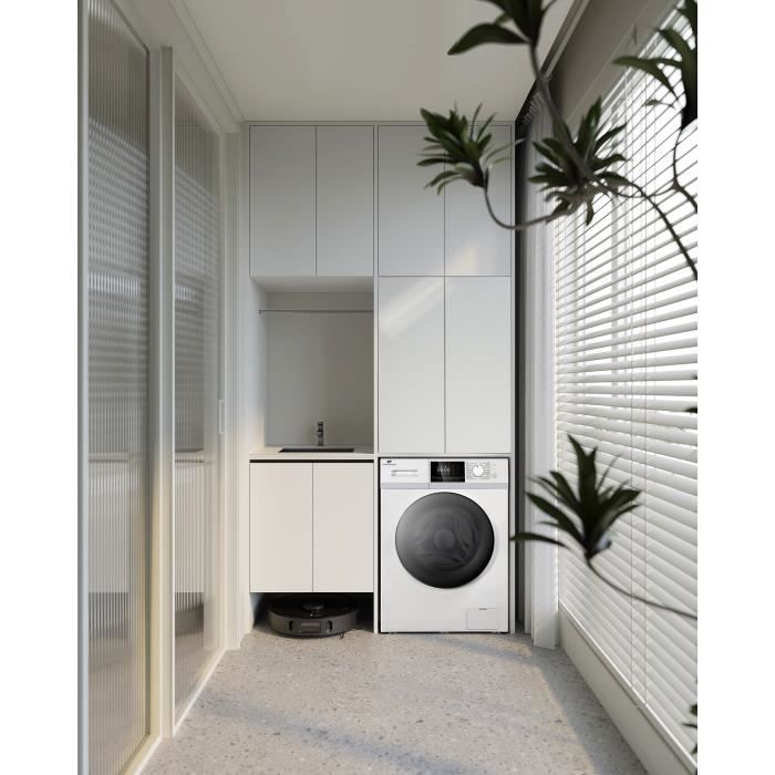Lave-linge hublot - CONTINENTAL EDISON - CELL8140IW1 - 8kg - Moteur induction - 60 cm - 1400 trs/min - Blanc – Image 6