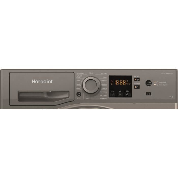 Lave-linge hublot HOTPOINT NSWM946GGFR - 9 kg - Induction - 1400 trs/min - Classe A - Graphite – Image 5