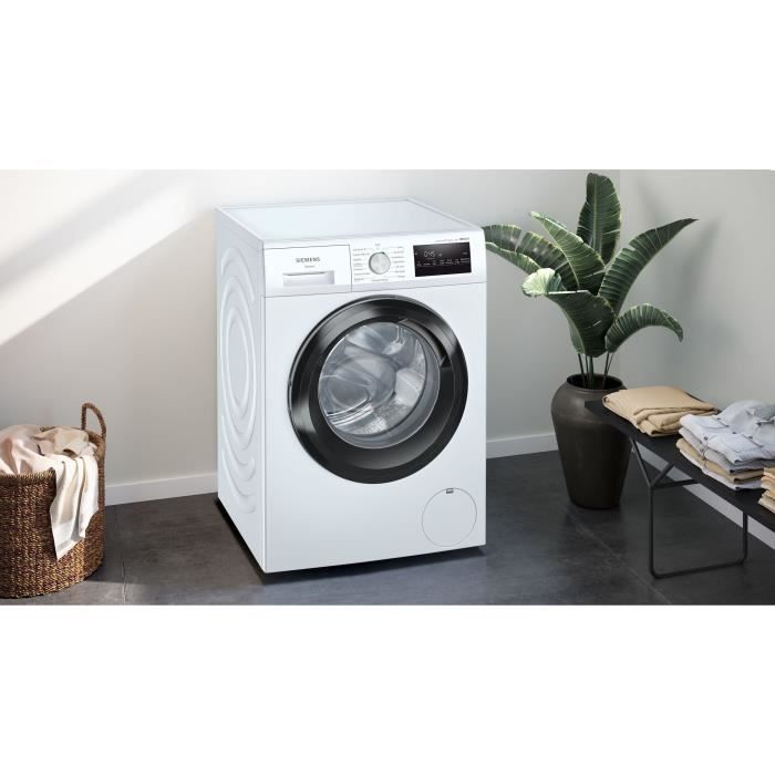 Lave-linge hublot SIEMENS WM12N228FR IQ300 - 8 kg - Induction - L60cm - 1200 trs/min - Classe A - Vapeur - Blanc – Image 2