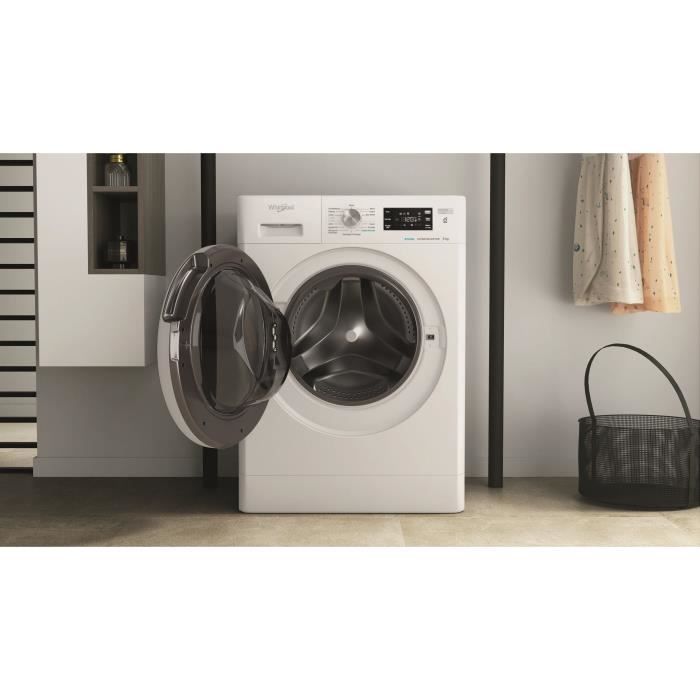 Lave-linge hublot WHIRLPOOL FFBS8469WVFR FreshCare - 8 kg - Induction - L60cm - 1400 trs/min - Classe A - Blanc – Image 9