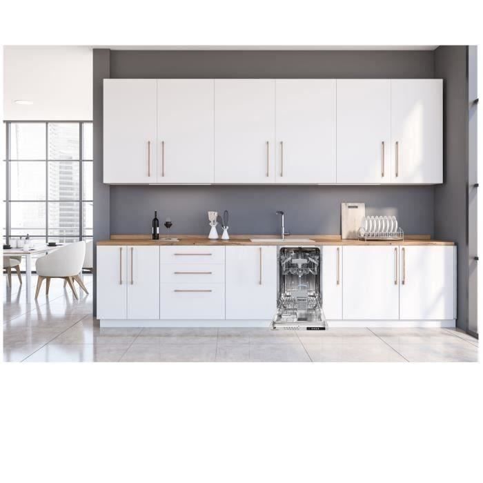 Lave-vaisselle encastrable CONTINENTAL EDISON CELV1045FI-10 couverts - Largeur44,8cm - Classe D - 45 dB - Blanc – Image 3