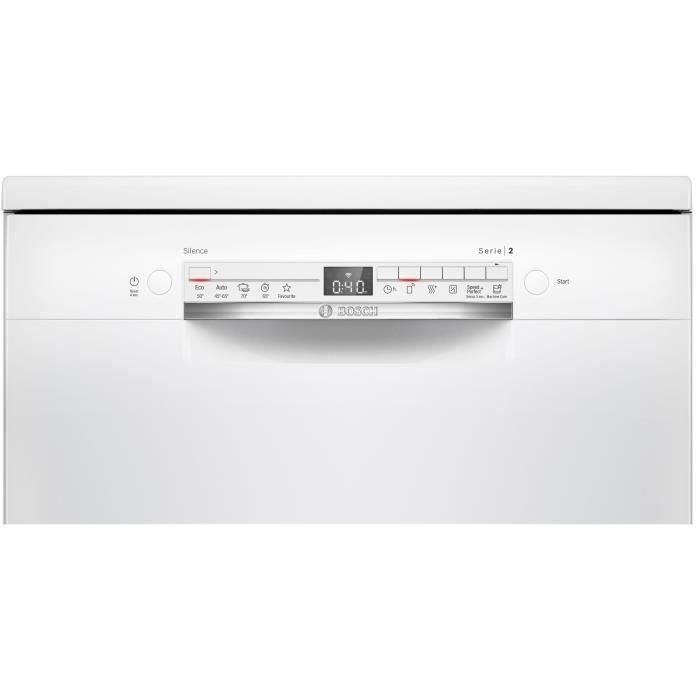 Lave-vaisselle pose libre BOSCH SMS2HTW02E SER2 - 14 couverts - Induction - L60cm - 43 dB - Blanc – Image 5