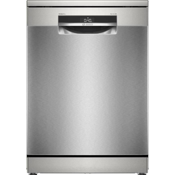 Lave-vaisselle pose libre BOSCH SMS6ZCI11F SER6 - 14 couverts - Induction - L60cm - 40 dB - Classe B - tiroir à couverts - Inox