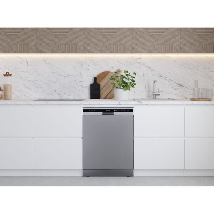 Lave-vaisselle pose libre BRANDT DWF147DS - 14 couverts - L60cm - 47dB - Blanc – Image 2