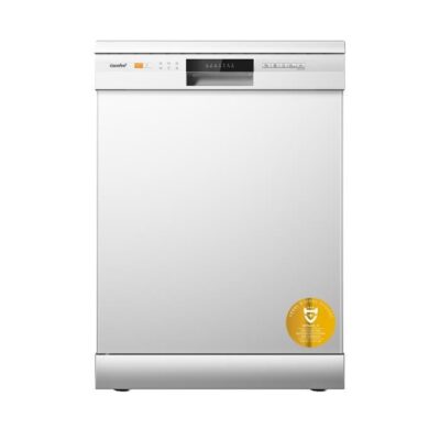 Lave-vaisselle pose libre Comfee 60cm 49dB avec 12 couverts, 6 programmes Commande Bouton ou par téléphone，Classe D