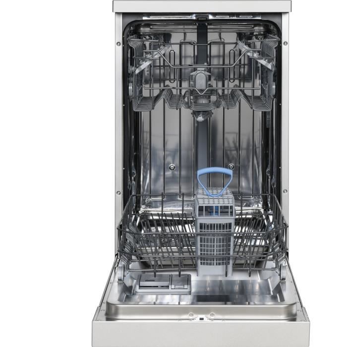 Lave-vaisselle pose libre CONTINENTAL EDISON - 10 couverts - Largeur 44,8 cm - Classe D - 45 dB - Silver – Image 2