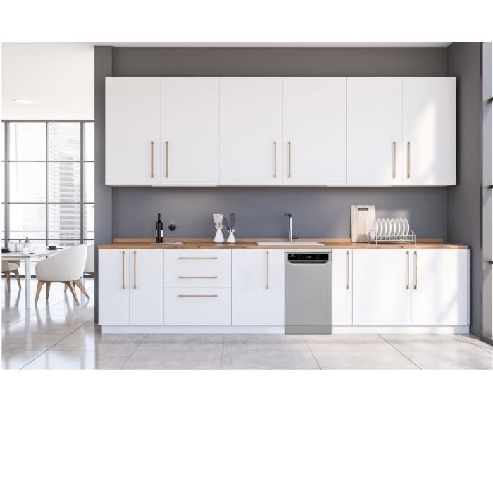 Lave-vaisselle pose libre CONTINENTAL EDISON - 10 couverts - Largeur 44,8 cm - Classe D - 45 dB - Silver – Image 5