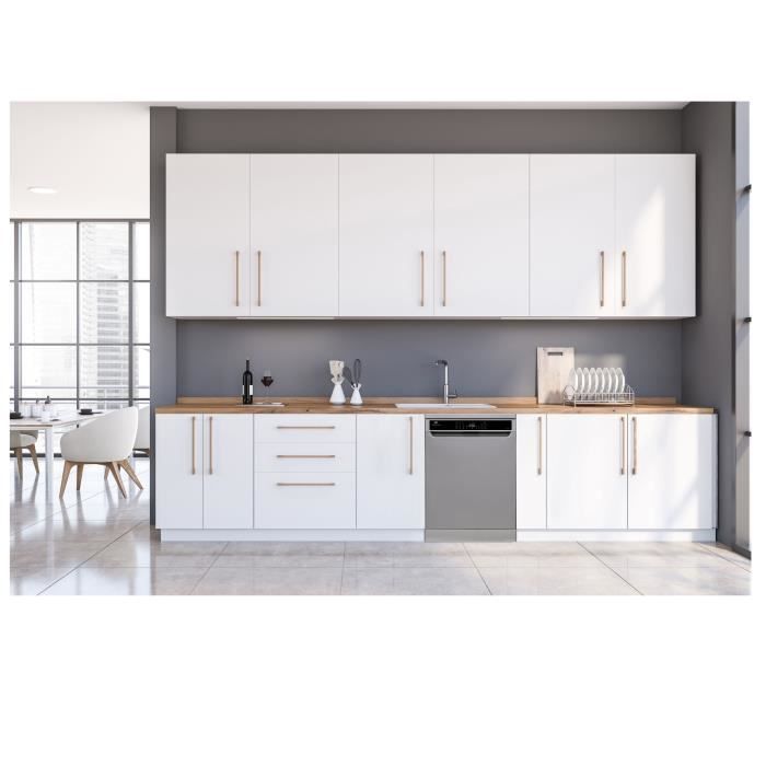 Lave-vaisselle pose libre CONTINENTAL EDISON - 15 couverts - Largeur 59,8 cm - Classe D - moteur induction - 39 dB - Silver – Image 5