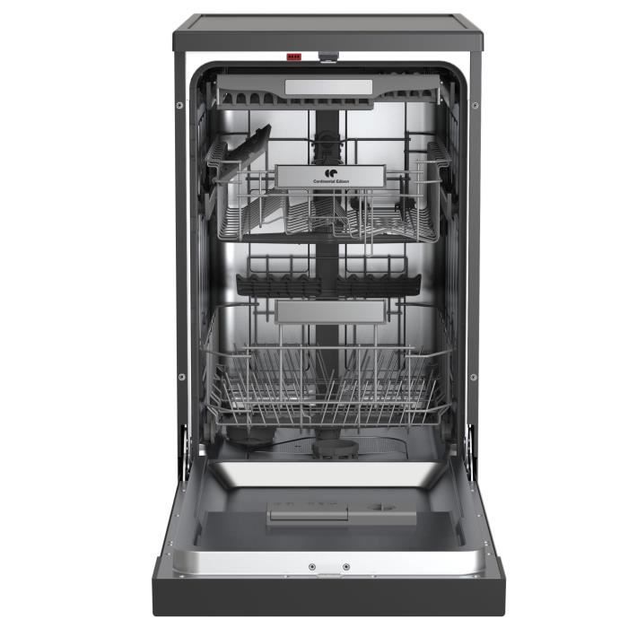 Lave-vaisselle pose libre - CONTINENTAL EDISON - CELV1145B - 11 couverts - 45 cm - 45 dB - Noir – Image 2