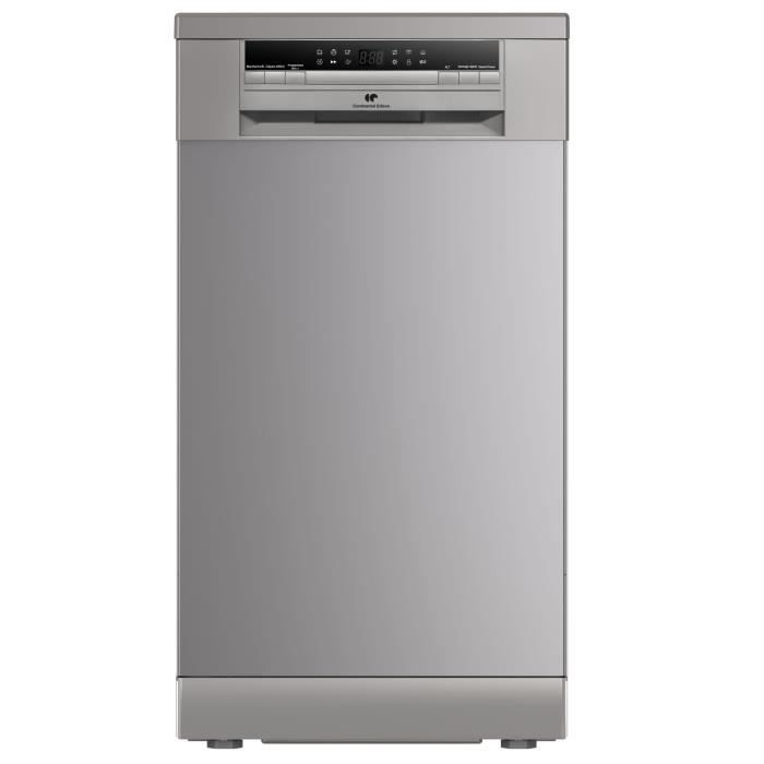 Lave-vaisselle pose libre - CONTINENTAL EDISON - CELV1145S - 11 couverts - 45 cm - 45 dB - Silver