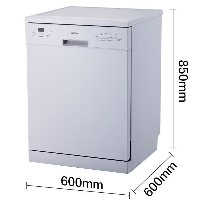 Lave-vaisselle pose libre OCEANIC OCEALV1247EWP - 12 couverts - blanc – Image 3