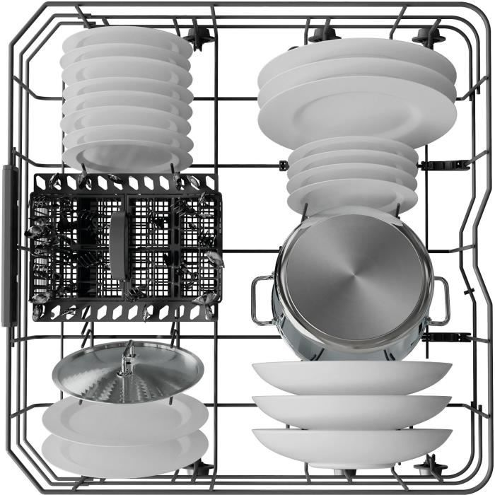 Lave-vaisselle pose libre WHIRLPOOL WFC3C34X - 14 couverts - Induction - L60cm - 44 dB - Inox – Image 6