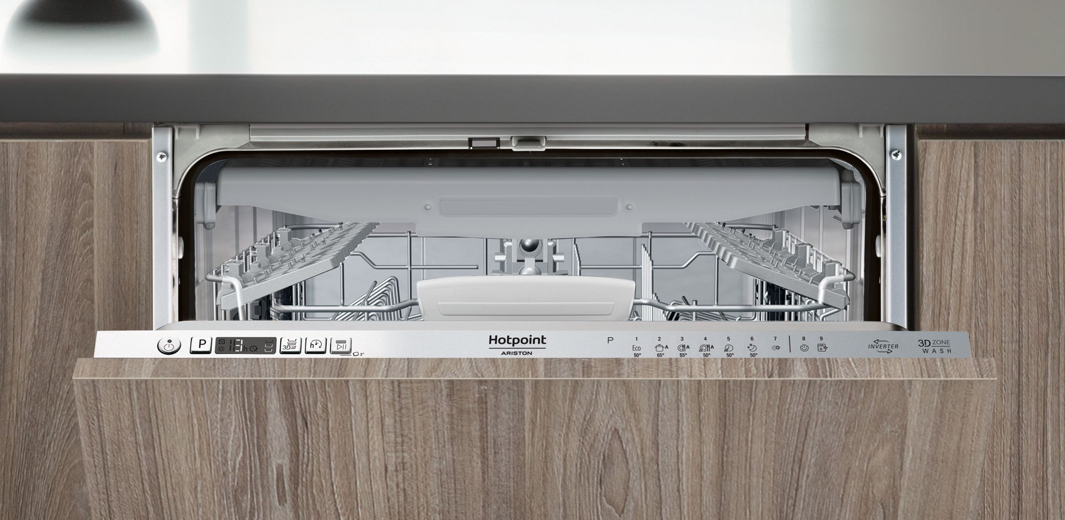 Lave-vaisselle tout encastrable HOTPOINT HI5030WEF - 14 couverts - Induction - L60cm - 43 dB - tiroir à couverts – Image 6