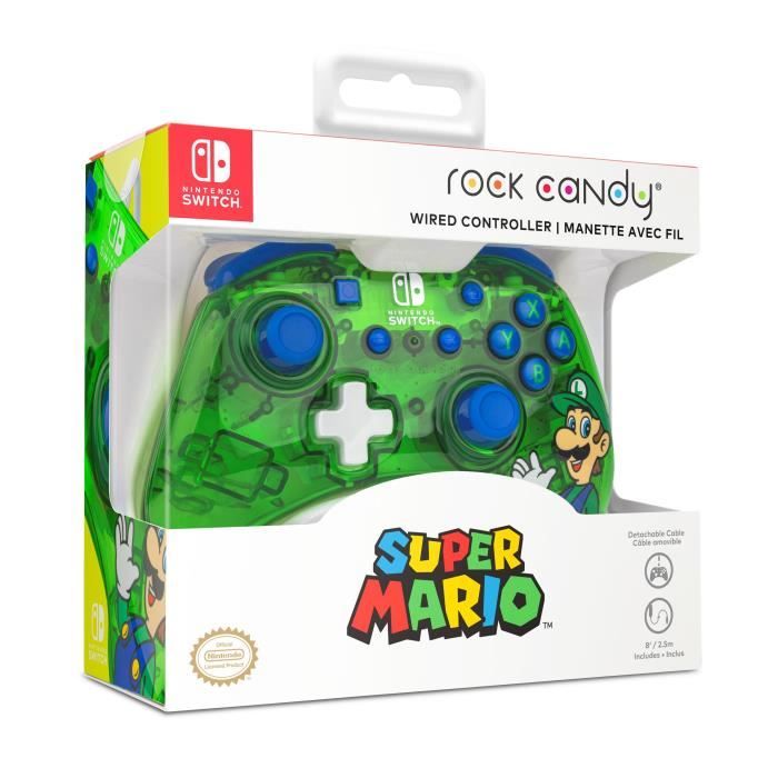 Manette de jeu - Nintendo Switch - Luigi Rock Candy - Filaire - PDP - Vert – Image 8