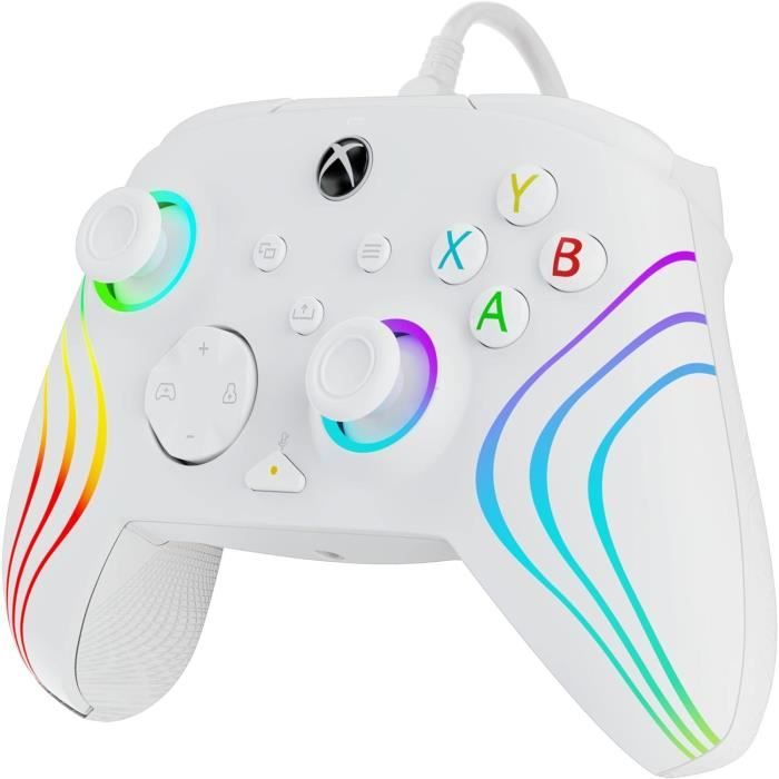 Manette filaire - Afterglow Wave - Nintendo Switch et Switch OLED - PDP - Éclairage LED - Blanc – Image 7