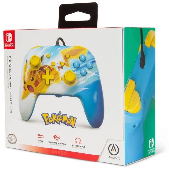 Manette de jeu - POWER A - Pikachu Charge - Filaire - Nintendo Switch - Jaune/Rouge – Image 5