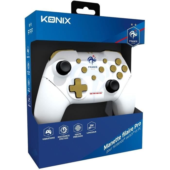 Manette - KONIX - Blanc - Switch et PC - Sous Licence Officielle FFF – Image 5
