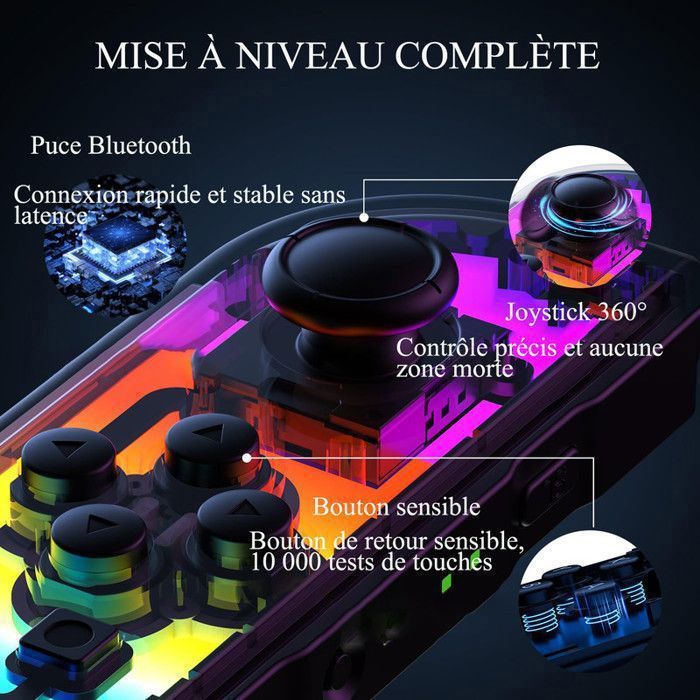 Manette pour Switch Sans Fil Bluetooth Contrôleurs Gamepad (Contrôleur non Officiel) - VERT / BLEU CLAIR – Image 6