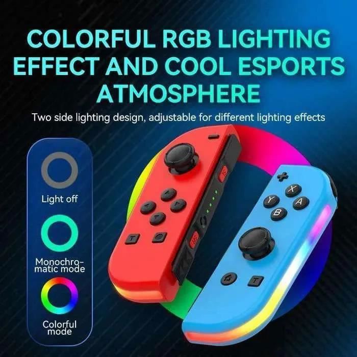 Manette pour Switch Sans Fil Bluetooth Contrôleurs Gamepad (Contrôleur non Officiel) - Couleur Bleu et rouge mul MANETTE JEUX VIDEO – Image 2