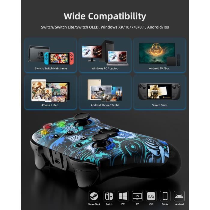 Manette pour Switch sans Fil Manette Bluetooth Pro pour les consoles Switch PC Android et IOS – Image 4