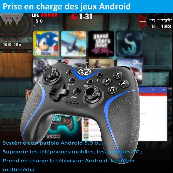 Manette Sans Fil Pour Switch - Bluetooth Manette Jeux Vidéo Switch - Boutons Programmable -Gyroscope à 6 Axes – Image 3