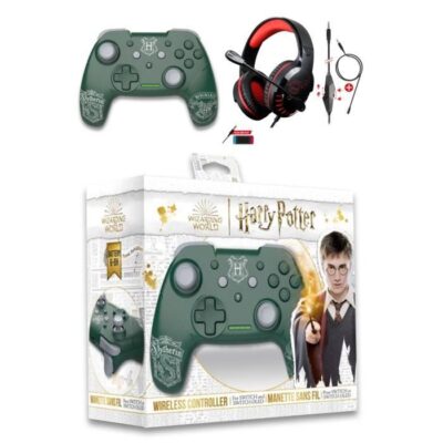 Manette SWITCH - Nintendo - HARRY POTTER Serpentard - Bluetooth - 4 gâchettes ergonomiques - Autonomie 6-8h