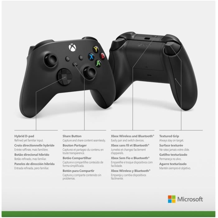 Manette Xbox Sans Fil Carbon Black – Image 5