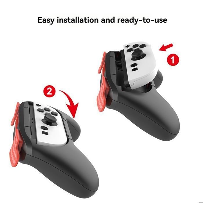 Manettes Ergonomiques pour Console Switch 2 - Mainframe Easy Grip Poignées Gauche/Droite -2PCS - Noir – Image 3