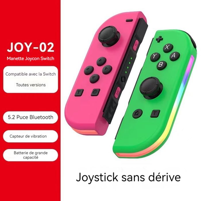 Manettes Joy-Con Controllers (L/R) Rose et rouge pour Console Nintendo switch MANETTE JEUX VIDEO
