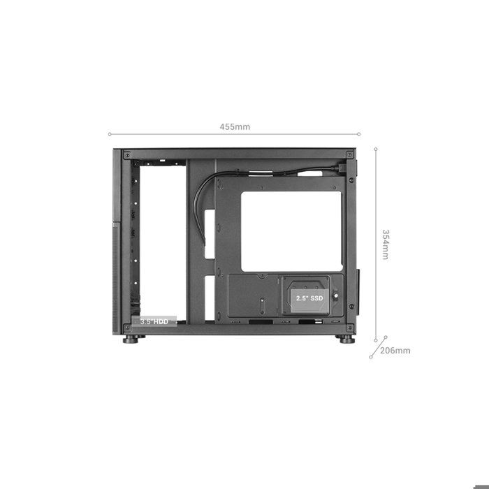 Boîtier PC Micro-ATX - Mars Gaming - MC-LCD - Écran LCD IPS 8" - Design Mesh - Refroidissement liquide – Image 6