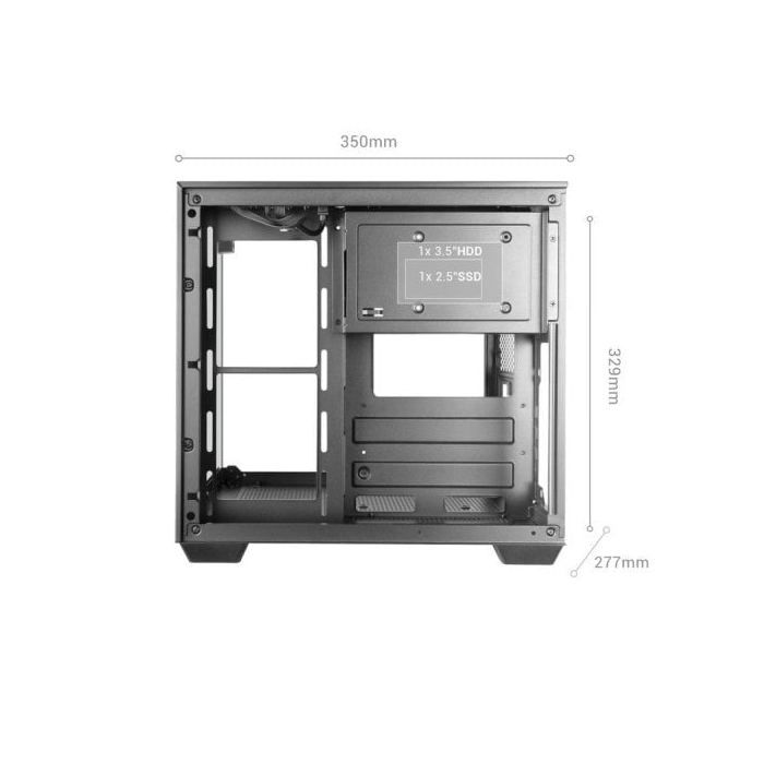 Boîtier Gaming - Mars Gaming - MC-VISIONM - MicroATX - Triple Verre Trempé - Refroidissement Liquide 240mm – Image 6
