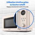 Micro-Ondes Retro - MEDION MD15000 - 20L - 800W - 8 programmes - Blanc Cassé – Image 5
