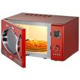 Melissa 16330129 - Four à micro-ondes électronique avec gril, 23L, 800 W, rouge métallique – Image 2