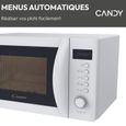 Micro-ondes Candy Idea CMWA20SDLW 700W Digital 20L Blanc - Fonction Décongélation - 5 Niveaux de Puissance - 8 Menus Automatiques – Image 4