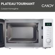 Micro-ondes Candy Idea CMWA20SDLW 700W Digital 20L Blanc - Fonction Décongélation - 5 Niveaux de Puissance - 8 Menus Automatiques – Image 6