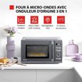 Micro-ondes combiné pose libre- TOSHIBA - Inverter - 900W - Grill 1000 W - 25L 3-en-1 - Gris morandi – Image 2