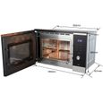 Micro ondes grill encastrable CONTINENTAL EDISON CEMO25GINE Noir Inox L59,5 x H38,8 x P40,1 cm 25L – Image 3