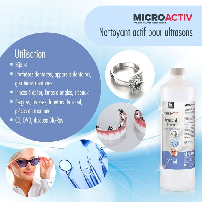 Microactiv® Lot de 2 nettoyeurs à ultrasons pour bain à ultrasons 5 l – Image 4