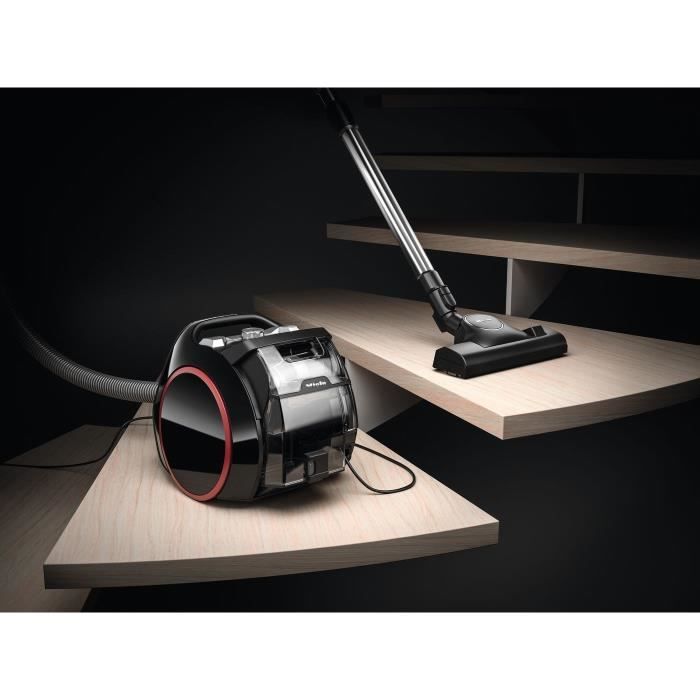 MIELE Boost CX1 Aspirateur traîneau sans sac - Technologie Vortex -78dB- Moteur PowerLine 890W - 4 positions - Noir liseré rouge – Image 4