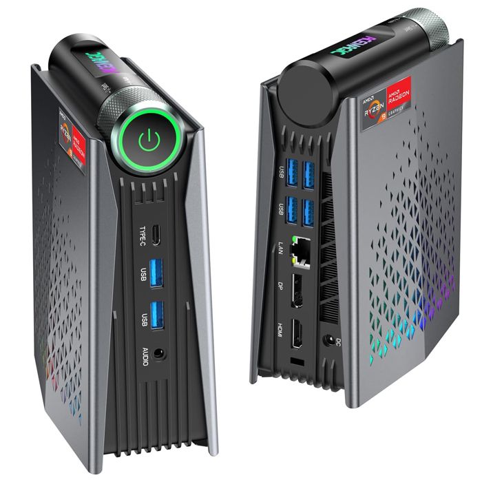 Mini PC Gamer - ACEMAGIC - AMD Ryzen 7 5700U(8C/16T, jusqu'à 4,4 GHz) AMD Radeon Graphics - 32Go RAM DDR4 - 512Go SSD, WiFi 6,BT5.2