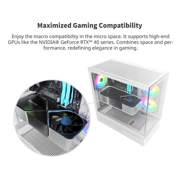 Boîtier PC - MONTECH - XR - Blanc - Verre trempé x 2 - Design moderne – Image 2