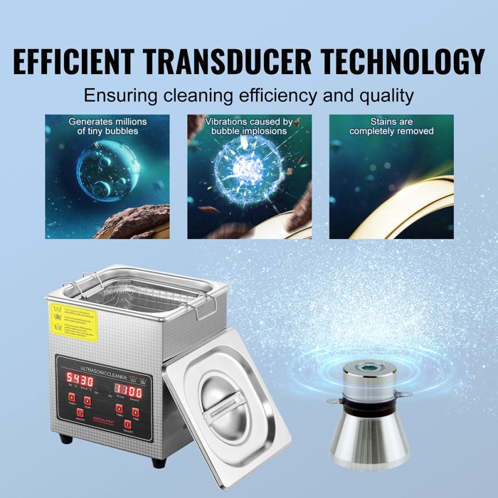 Nettoyeur à Ultrasons-Duoku-avec Minuterie Numérique et Chauffage-Acier Inoxydable-2 L – Image 4