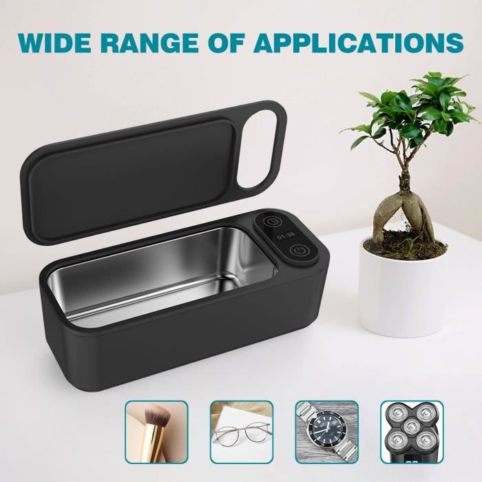 Nettoyeur à Ultrasons SWAREY 680ml pour Bijoux, Lunettes, Montres et Plus - Noir – Image 2