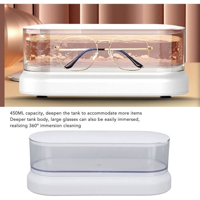 Nettoyeur de bijoux à ultrasons - Visualisation - 450ML - Faible bruit - Nettoyage de lunettes – Image 4