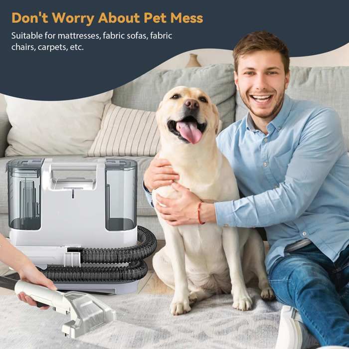 Nettoyeur de canapé, 9 kPa, 400 W, cordon d'alimentation de 3 m + tuyau de 1,3 m, convient aux tapis et aux canapés – Image 6