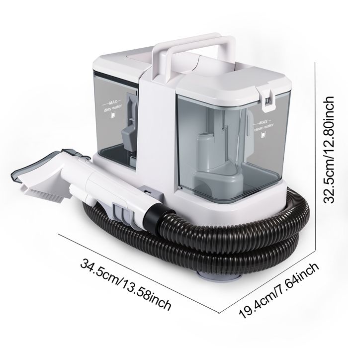 Nettoyeur de Tapis 400 W 9 kPa, Puissant Anti-taches, Compact et Portable, Shampoing pour Canapés, Moquettes, Meubles, Voiture – Image 6