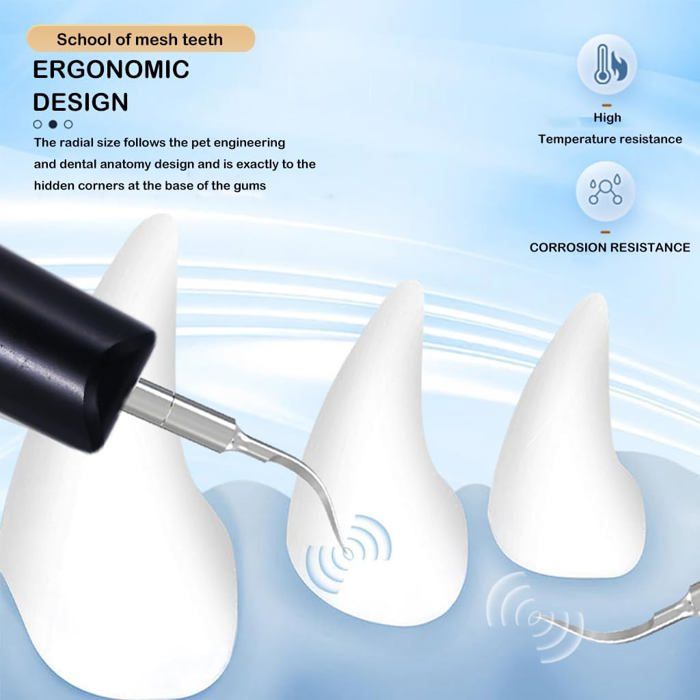 Nettoyeur Dentaire À Ultrasons Pour Animaux De Compagnie, Kit De Soins Dentaires Lutte Contre Le Tartre, La Mauva Haleine Et Les – Image 2