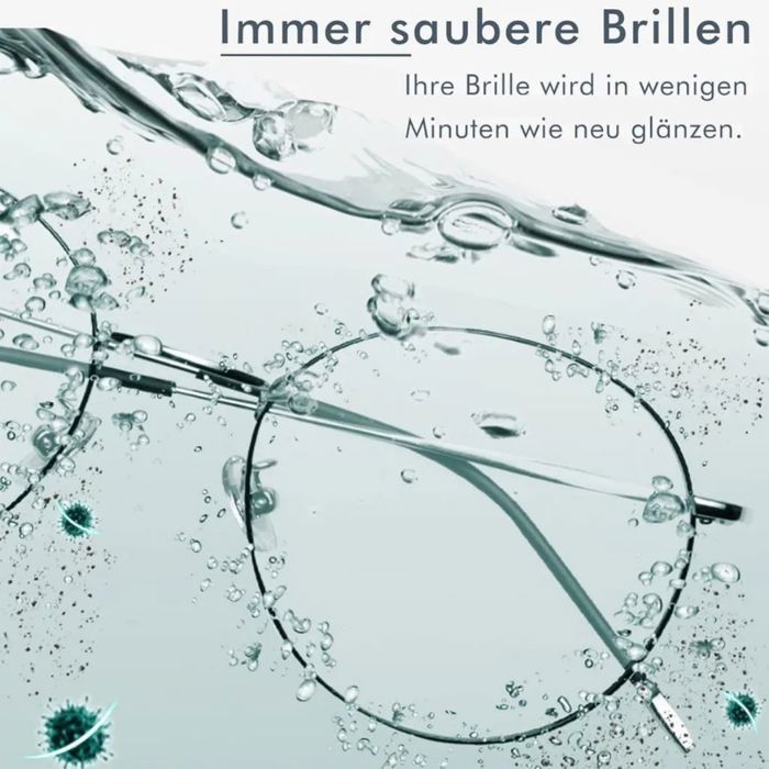 Nettoyeur, nettoyeur ultrasonique à haute fréquence,à 360° tridimensionnelle de Nettoyage à sec,pour les Lunettes, Bijoux QIEDOVIEY – Image 2